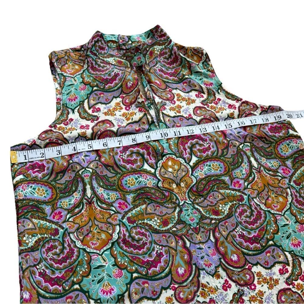 Liverpool Keyhole Paisley Sleeveless Top Size Small - Picture 12 of 12